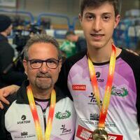 ORO Y BRONCE PARA  ANDRÉS GARCIA GARRIDO EN EL CTO. ESPAÑA DE  PISTA CUBIERTA SUB-16